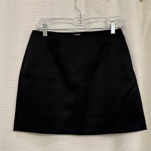 Black Satin Mini skirt